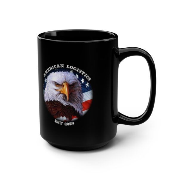 American Logistics Black Coffee Mug, 15oz - Image 3